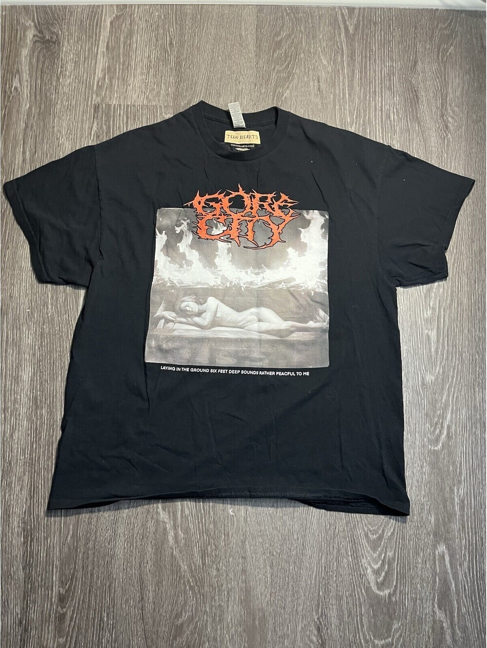 VTG Y2K Teen Hearts Mens Size XL T-Shirt Black “Gore City”